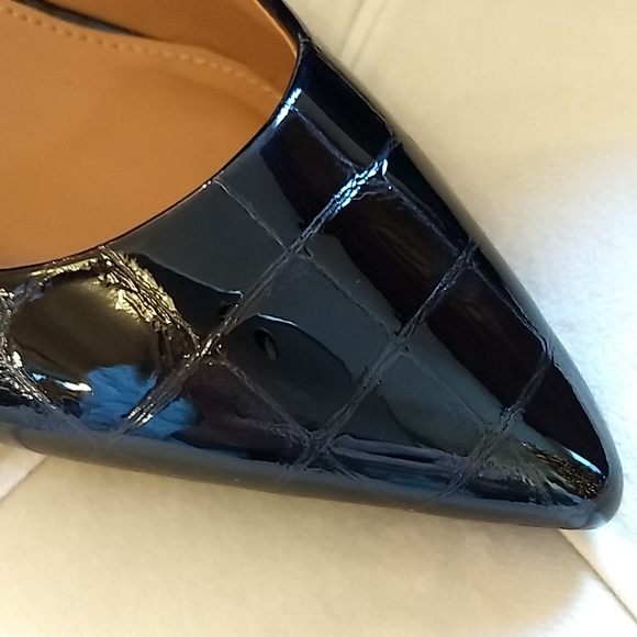 🆕CALVIN KLEIN Gayle Croco Patent PUMP🆕⭐ - Picture 5 of 12